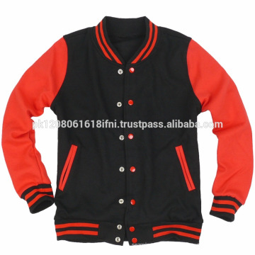 Черная красная красочная бейсбольная куртка на заказ для оптовой продажи
